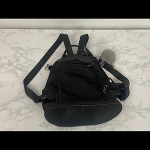 Charmore Mini Backpack - Purse, Black Faux Leather   Zip Around Lined St…​​​